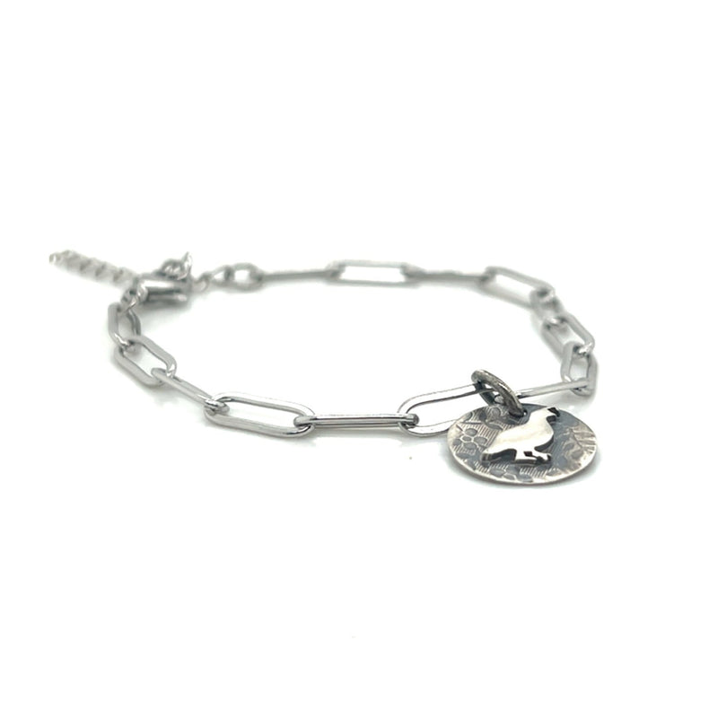 Quail Charm Bracelet Round #18a