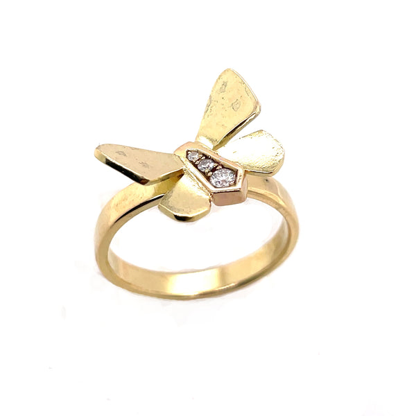 Butterfly Ring with Diamonds #278