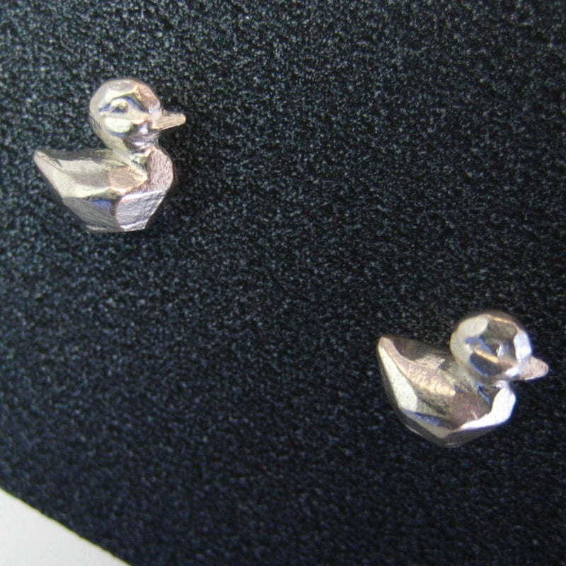 Geometric Duck Stud Earrings