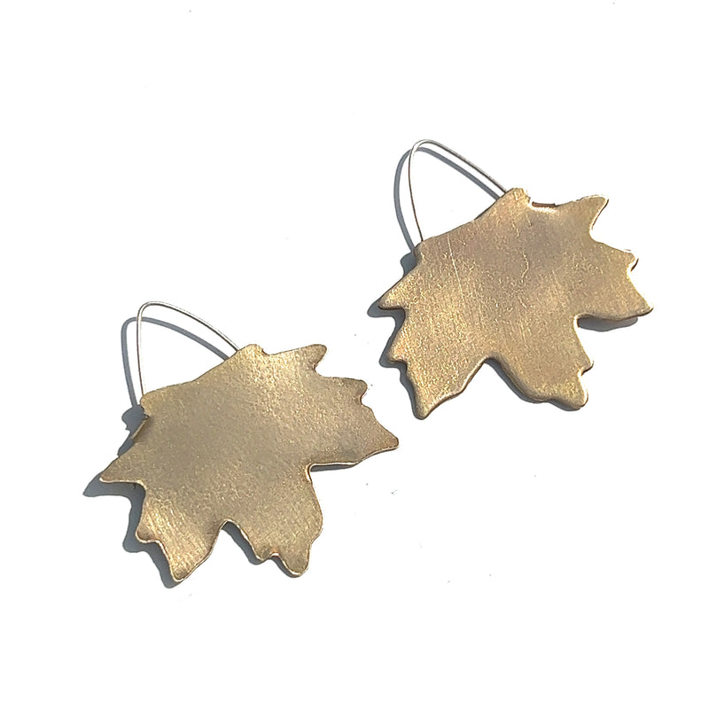 maple leaf mod earrings