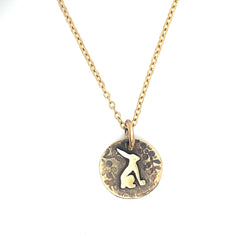 Jackrabbit Charm Necklace Round #132CH