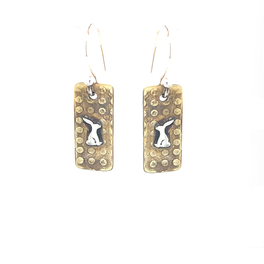 Polka Dot Jackrabbit Earrings #5c